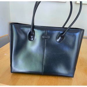 Tod's Black Leather Tote Shoulder Bag